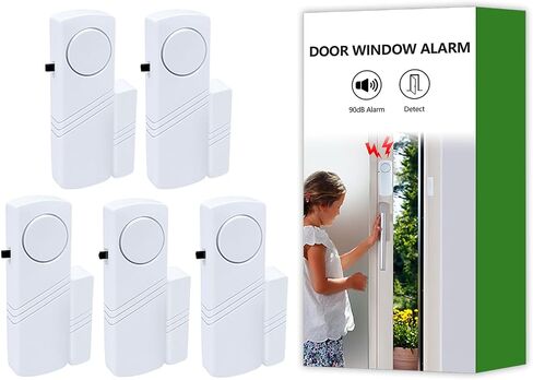 Door Window Alarm, 90dB Door Alarms Sensor for Kids Safety, Home Security, Door Window Burglar Alarm, Window Pool Alarms for Home, Apartments, Offices, Hotel Rooms (10pack) in Saudi Arabia