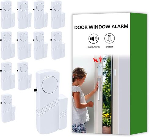 Door Window Alarm, 90dB Door Alarms Sensor for Kids Safety, Home Security, Door Window Burglar Alarm, Window Pool Alarms for Home, Apartments, Offices, Hotel Rooms (10pack) in Saudi Arabia