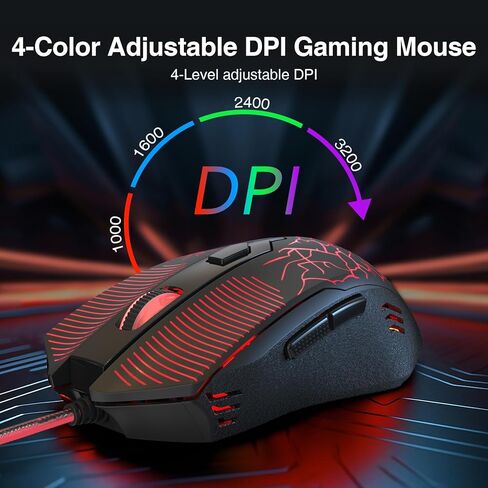 Redragon S107 Gaming Keyboard and Mouse Combo Large Mouse Pad Mechanical Feel RGB Backlit 3200 DPI Mouse for Windows PC (Keyboard Mouse Mousepad Set) in Saudi Arabia