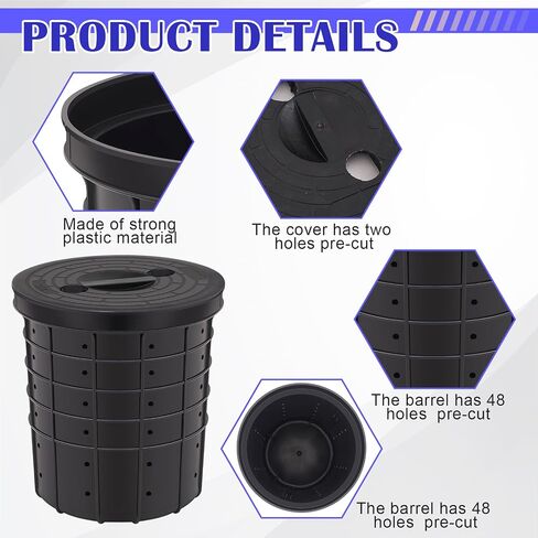 Perforated Sump Basin with Lid Sump Pump Basin 15 * 13 Inch Perforated Sump Pump Bucket with 40 Drilled Holes for Crawl Spaces, Yards, Patios and Driveways in Kuwait