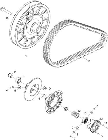 Secondary Clutch Fits Polaris RZR 1000 XP (2016-2021) NOT TURBO in Saudi Arabia