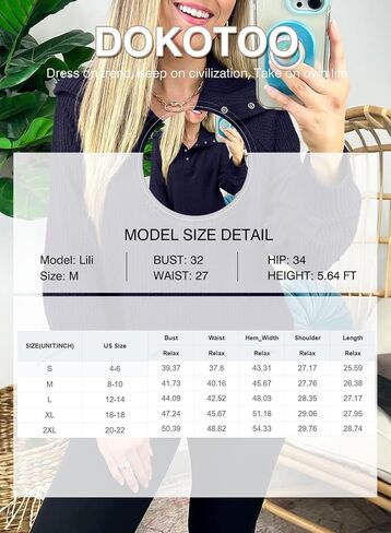 Dokotoo Women's Casual Sweatshirt Long Sleeve Button V Neck Loose Knitted Pullover Sweatshirt Tops in Saudi Arabia