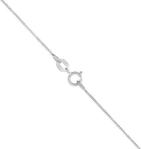 Floreo 14k Yellow Gold or White Gold or Rose Gold 0.7mm Classic Solid Box Adjustable Chain Necklace in Kuwait