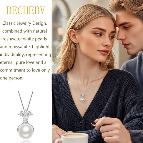 S925 Pure Silver Pearl Necklace, Suitable For Girlfriends And Mothers To Wear. Precious Gift For Women's Anniversaries, Engagements, Birthdays, Valentine's Day, And Christmas in Saudi Arabia