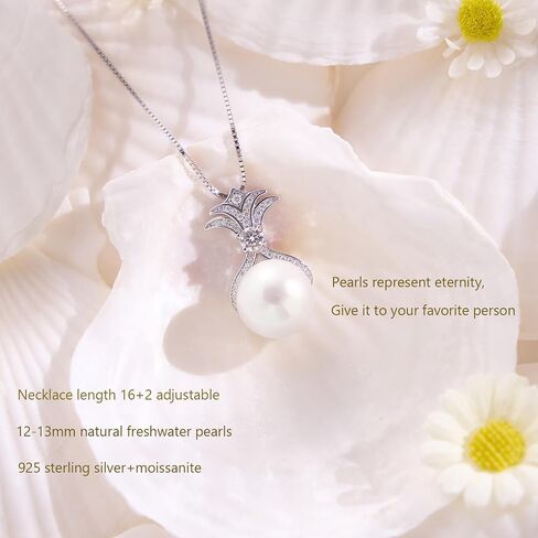 S925 Pure Silver Pearl Necklace, Suitable For Girlfriends And Mothers To Wear. Precious Gift For Women's Anniversaries, Engagements, Birthdays, Valentine's Day, And Christmas in Saudi Arabia