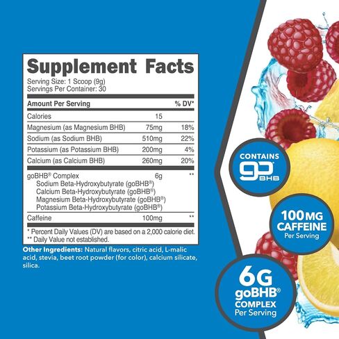 Ketologic KetoEnergy BHB (Watermelon) 30 Servings - BHB + Caffeine Exogenous Ketone Supplement in Kuwait