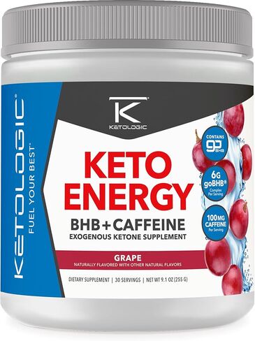 Ketologic KetoEnergy BHB (Watermelon) 30 Servings - BHB + Caffeine Exogenous Ketone Supplement in Kuwait
