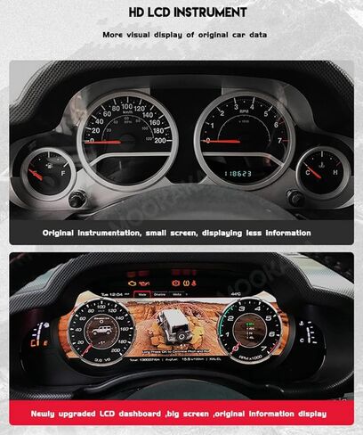 MOOKAKA Meter Cockpit Digital Dash Cluster Easy Installation LCD Screen Driving Car Information Display,for Jeep Wrangler 2010-2017 Speedometer Instrument Upgrade in Saudi Arabia