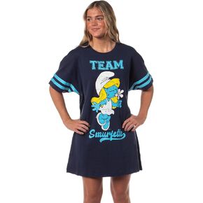 INTIMO The Smurfs Women's Varsity Team Smurfette Sleep Shirt Nightgown Lounge Oversized Pajama Tee in Saudi Arabia