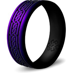Knot Theory Trinity, Celtic, Claddagh Silicone Ring for Men and Women - Silicone Wedding Band for Sports Activities, Breathable Comfort Fit 6mm Bandwidth in Saudi Arabia
