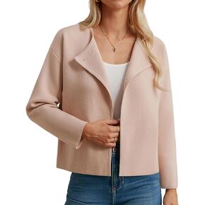 GRACE KARIN Womens Cropped Knit Sweater Blazer, Oversized Open Front Jackets 2025 Fall, Laple Cardigans Dressy Casual in Kuwait