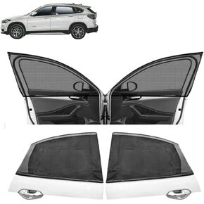 Cars Window Shades–4Pcs Breathable Mesh Sun Shade for Back & Side Windows, UV Protection for Baby, Family & Pets, Privacy Screen, Bug & Mosquito Blocker for SUV & Car, Ideal for Camping (SUV 24"x39") in Saudi Arabia