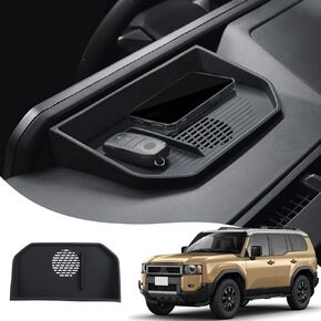 Central Control Silicone Storage Box for 2024 2025 Toyota Land Cruiser 250 1958 Prado Lc250 Seat Gap Storage Box Wireless Charging Silica Gel Pad Modification 2025 Land Cruiser Accessories (Black) in Kuwait