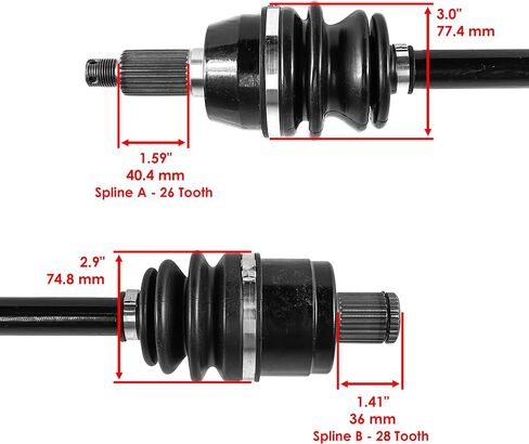 Caltric Rear Right/Left Complete Cv Joint Axle Compatible with Polaris 1332809, 1332642 in Saudi Arabia