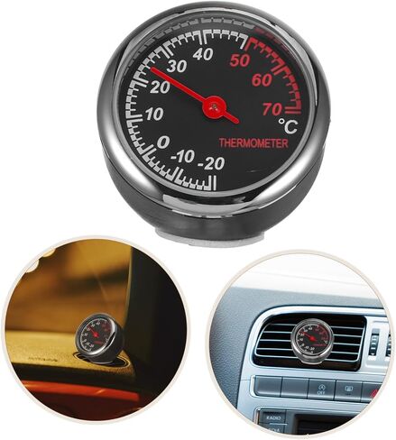 Car Thermometer Steel Core Pointer Dashboard Temperature Gauge for Vehicle Easy Installation for Car Vent Dashboard Accurate Mini Vehicle Scale in Saudi Arabia