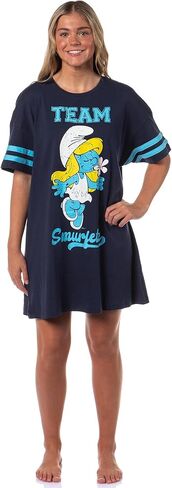 INTIMO The Smurfs Women's Varsity Team Smurfette Sleep Shirt Nightgown Lounge Oversized Pajama Tee in Saudi Arabia