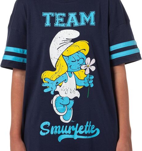 INTIMO The Smurfs Women's Varsity Team Smurfette Sleep Shirt Nightgown Lounge Oversized Pajama Tee in Saudi Arabia
