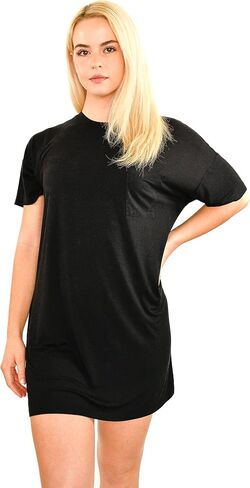 Women's Oversized Viscose from Bamboo Sleep Shirt or Nightgown. Super Soft Breathable Cooling Sleepwear XS-XXL in Saudi Arabia