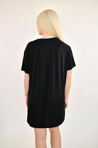 Women's Oversized Viscose from Bamboo Sleep Shirt or Nightgown. Super Soft Breathable Cooling Sleepwear XS-XXL in Saudi Arabia