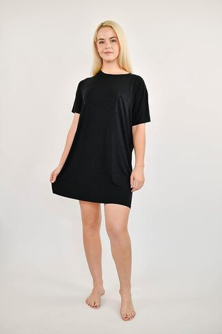 Women's Oversized Viscose from Bamboo Sleep Shirt or Nightgown. Super Soft Breathable Cooling Sleepwear XS-XXL in Saudi Arabia