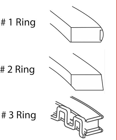 Piston Ring Set - Cast (Size Standard) | Compatible with GM/Chevrolet 283/307 / 324/350 OHV V8 16V Engines in Saudi Arabia
