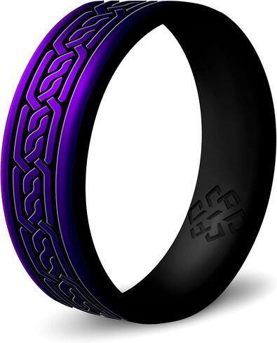 Knot Theory Trinity, Celtic, Claddagh Silicone Ring for Men and Women - Silicone Wedding Band for Sports Activities, Breathable Comfort Fit 6mm Bandwidth in Saudi Arabia