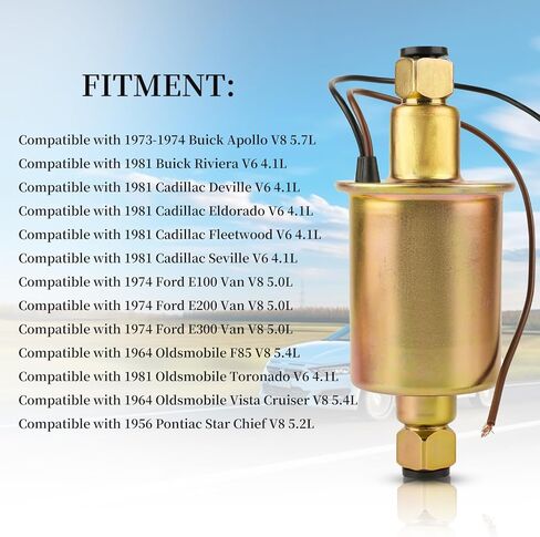 12V Universal Electric Fuel Pump 5-9 PSI 30GPH Gasoline and Diesel Fuel Transfer Pump for Carburetor Engine E8012S E8016S EP12S FD0002 P60430, 6414671 in Saudi Arabia