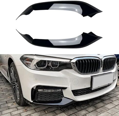 1Pair Car Front Bumper Lip Splitter for BMW 5 Series G30 G31 G38 520i 525i 530i 540i M Sport 2017 2018 2019 2020(Carbon Look) in Saudi Arabia