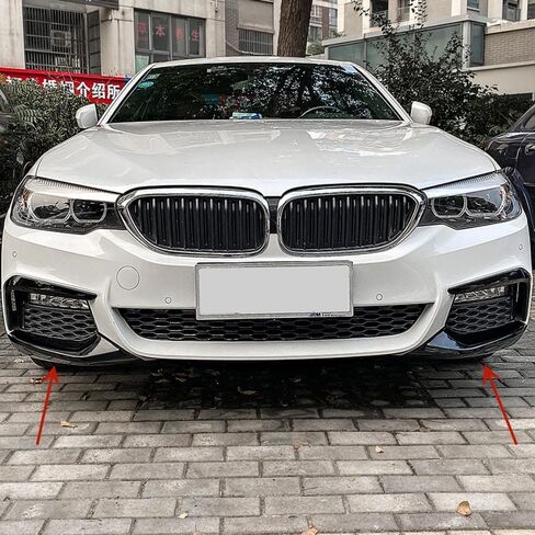 1Pair Car Front Bumper Lip Splitter for BMW 5 Series G30 G31 G38 520i 525i 530i 540i M Sport 2017 2018 2019 2020(Carbon Look) in Saudi Arabia