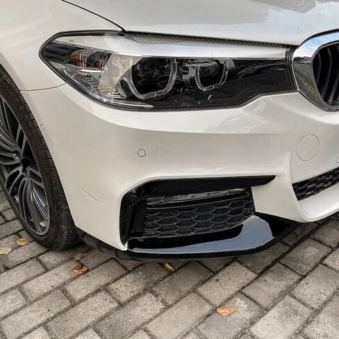 1Pair Car Front Bumper Lip Splitter for BMW 5 Series G30 G31 G38 520i 525i 530i 540i M Sport 2017 2018 2019 2020(Carbon Look) in Saudi Arabia