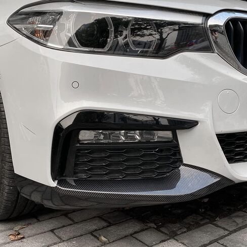 1Pair Car Front Bumper Lip Splitter for BMW 5 Series G30 G31 G38 520i 525i 530i 540i M Sport 2017 2018 2019 2020(Carbon Look) in Saudi Arabia
