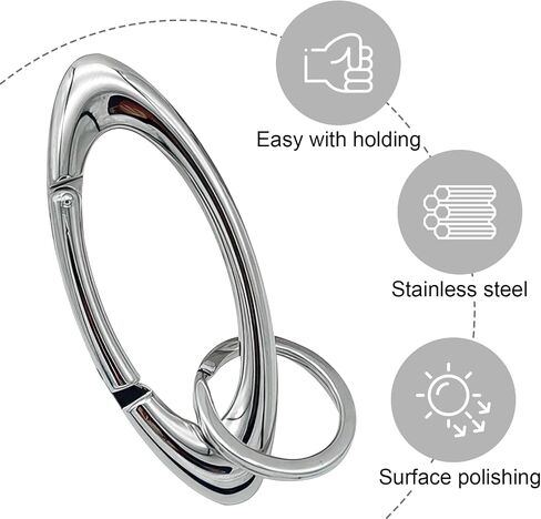 2 Pack Star Carabiner Y2K Keychain, Extra-Large Cute Cool Carabiner Star, Trendy Chrome Keychain Y2K Style in Kuwait