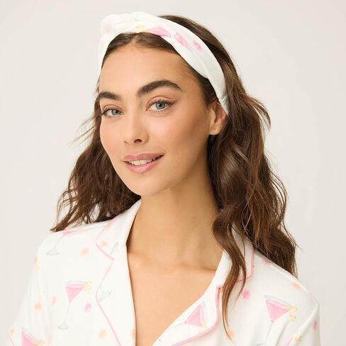 PJ Salvage Women's Tini Time 2 قطعة قصيرة الأكمام بيجاما مجموعة مع عقال in Saudi Arabia