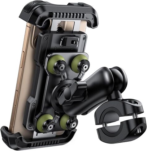 Lamicall Motorcycle Phone Mount Holder - [Dual Vibration Dampener] [720° Adjustment Arm] Motorcycle Cell Phone Holder, Bike Handlebar Phone Mount, for iPhone 16/15/ 14/13 Pro Max, 4.7-6.7" Phones in Kuwait