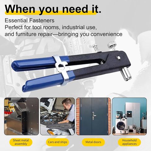 Rivet Nut Tool Adapter for Cordless Drill Electric Rivet Gun Kit with 5 Metric and 13 Mandrels and 290Pcs Assorted Rivet Nuts, Rugged Carrying Case in Kuwait