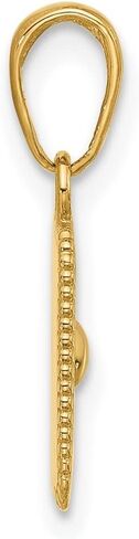 Diamond2Deal 14k Yellow Gold and White Rhodium Sun in Frame Charm Pendant (L- 19.5mm,W- 8.4mm) in Saudi Arabia
