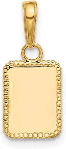 Diamond2Deal 14k Yellow Gold and White Rhodium Sun in Frame Charm Pendant (L- 19.5mm,W- 8.4mm) in Saudi Arabia