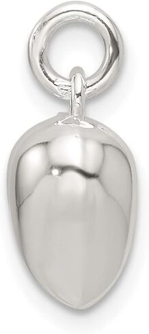 Diamond2Deal Sterling Silver Polished Puffed Heart Pendant in Saudi Arabia