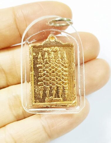 معجزة تميمة تميمة قلادة yant 5 صف النحاس و pha yant wessuwan yantra قطعة صنم تعويذة سحرية سحر Talisman حماية السلطة التاجر التجاري التجاري in Saudi Arabia