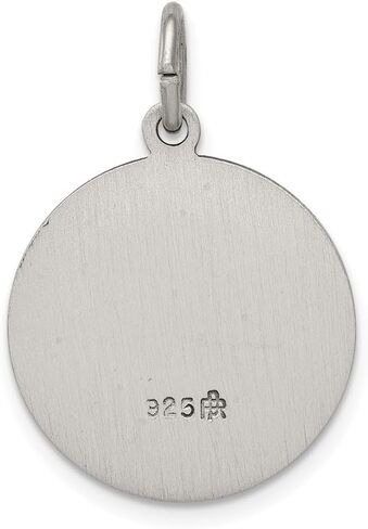 925 Sterling Silver Antiqued Saint Matthew Medal Pendant (L- 0.98 Inch, W- 0.79 Inch) in Saudi Arabia