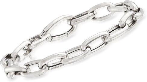 Ross-Simons Italian Sterling Silver Paper Clip Link Bracelet in Saudi Arabia