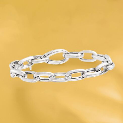 Ross-Simons Italian Sterling Silver Paper Clip Link Bracelet in Saudi Arabia
