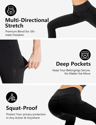 Compression Leggings for Women Yoga 25‘’ Non-See Through - High Waisted Workout Leggings for Women Running Gym Spandex in Saudi Arabia