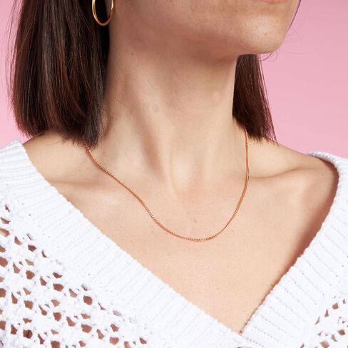 KEZEF 2mm 925 Sterling Silver Chain Necklace Men - Curb Diamond Cut Cuban Link Chain Men Women in 18kt Gold, Rose Gold, Silver Necklace - Made in Italy Chains - cadenas de plata 925 para hombre in Kuwait