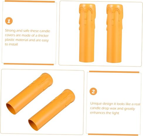 Lifekome 20pcs ديكور رجعية شموع شمعة الأكمام مقبس الأكمام الأكمام البلاستيكية لتعليق الشموع ديكور السائبة in Saudi Arabia