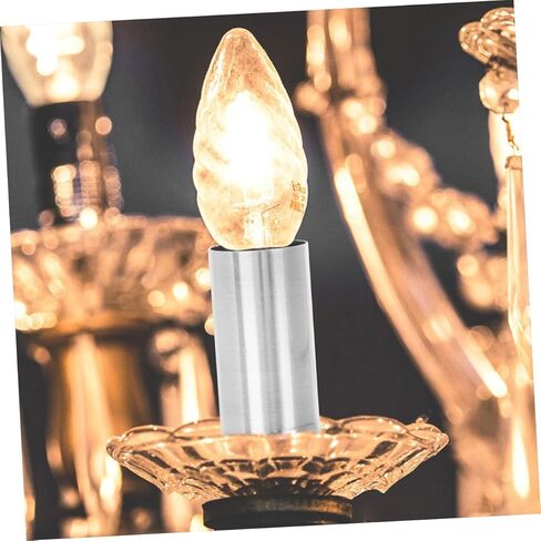 4pcs Iron Candle Chandelier Sleeves Elegant Candle Light Socket Covers for Vintage Fixtures Easy Installation Iron Base Accessory Retro Warm Lighting Decor in Kuwait