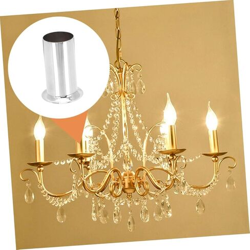 4pcs Iron Candle Chandelier Sleeves Elegant Candle Light Socket Covers for Vintage Fixtures Easy Installation Iron Base Accessory Retro Warm Lighting Decor in Kuwait