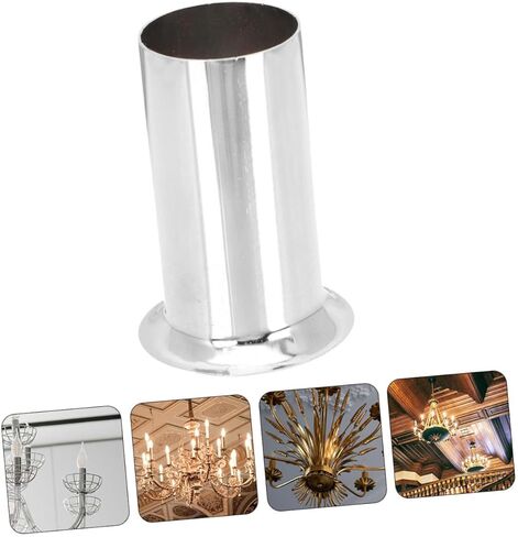 4pcs Iron Candle Chandelier Sleeves Elegant Candle Light Socket Covers for Vintage Fixtures Easy Installation Iron Base Accessory Retro Warm Lighting Decor in Kuwait