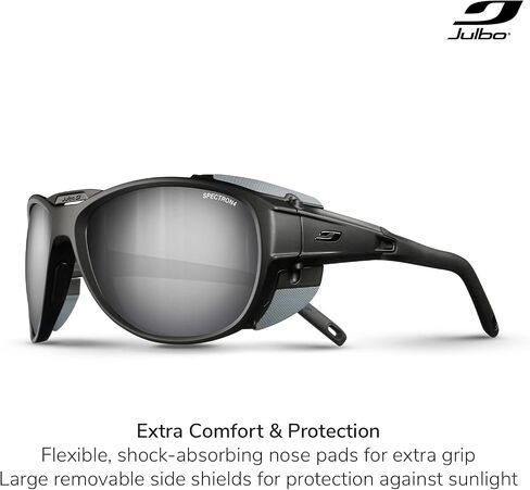 Julbo Explorer 2 النظارات الشمسية الجليدية للرجال والنساء مع دروع جانبية قابلة للإزالة للمشي لمسافات طويلة ، التزلج ، نمط الحياة - حماية 100 ٪ للأشعة فوق البنفسجية in Saudi Arabia