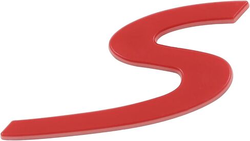 Red S Logo الخلفي صندوق التمهيد غطاء فتحة الباب الخلفي الشارة المتوافقة مع بورشه 911 991 992 718 Cayenne Panamera Macan Boxster Turbo Taycan 2013 to 2025 in Kuwait